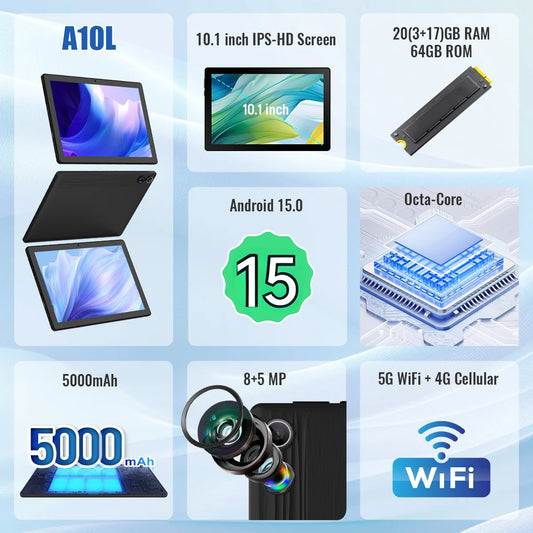 [QCT202603005]Premium Android 15 Tablet with Complete Accessories Bundle