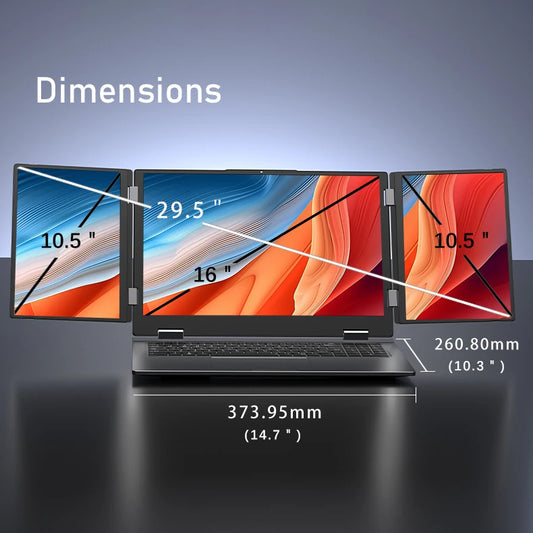 [QCL202603002]Triple-Screen Professional Laptop | 16" + Dual 10.5" | Intel Core i7-1260P