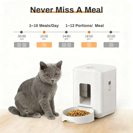[QCAFP202603006]2L Smart WiFi Pet Feeder – Automatic Cat & Dog Food Dispenser with App Control