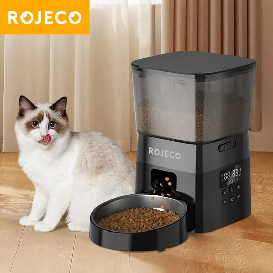 [QCAPF202603009]ROJECO Automatic Pet Feeder – Smart Programmable Food Dispenser for Cats & Dogs