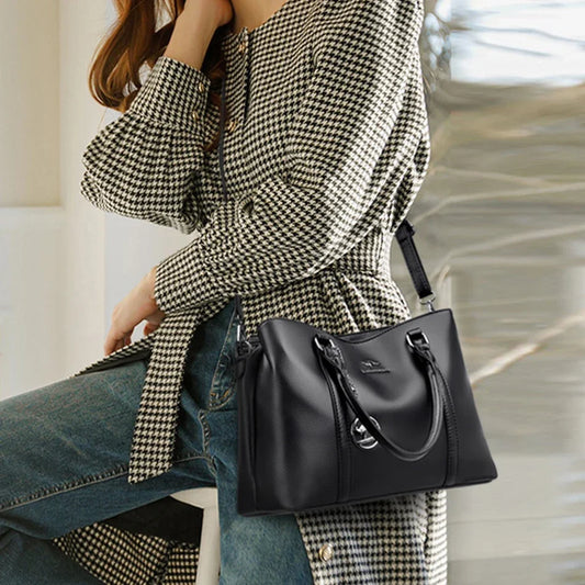 [QCWB202603007]Premium Leather Shoulder Bag - Vintage Collection