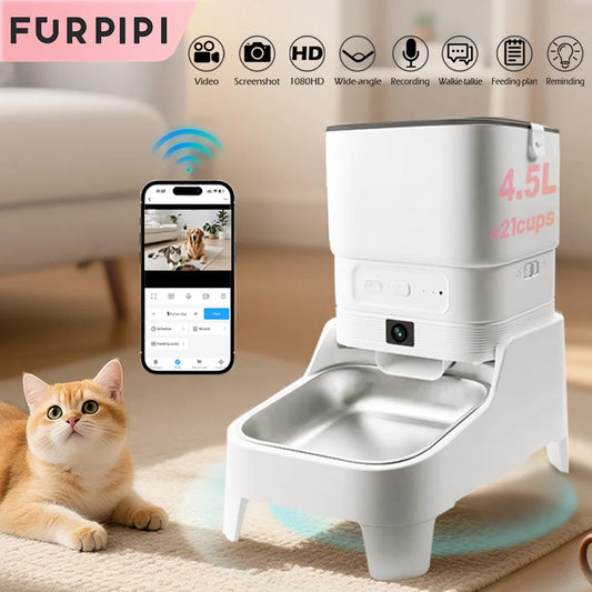 [QCAPF202603013]FURPIPI Elevated Smart Pet Feeder with HD Camera & App Control