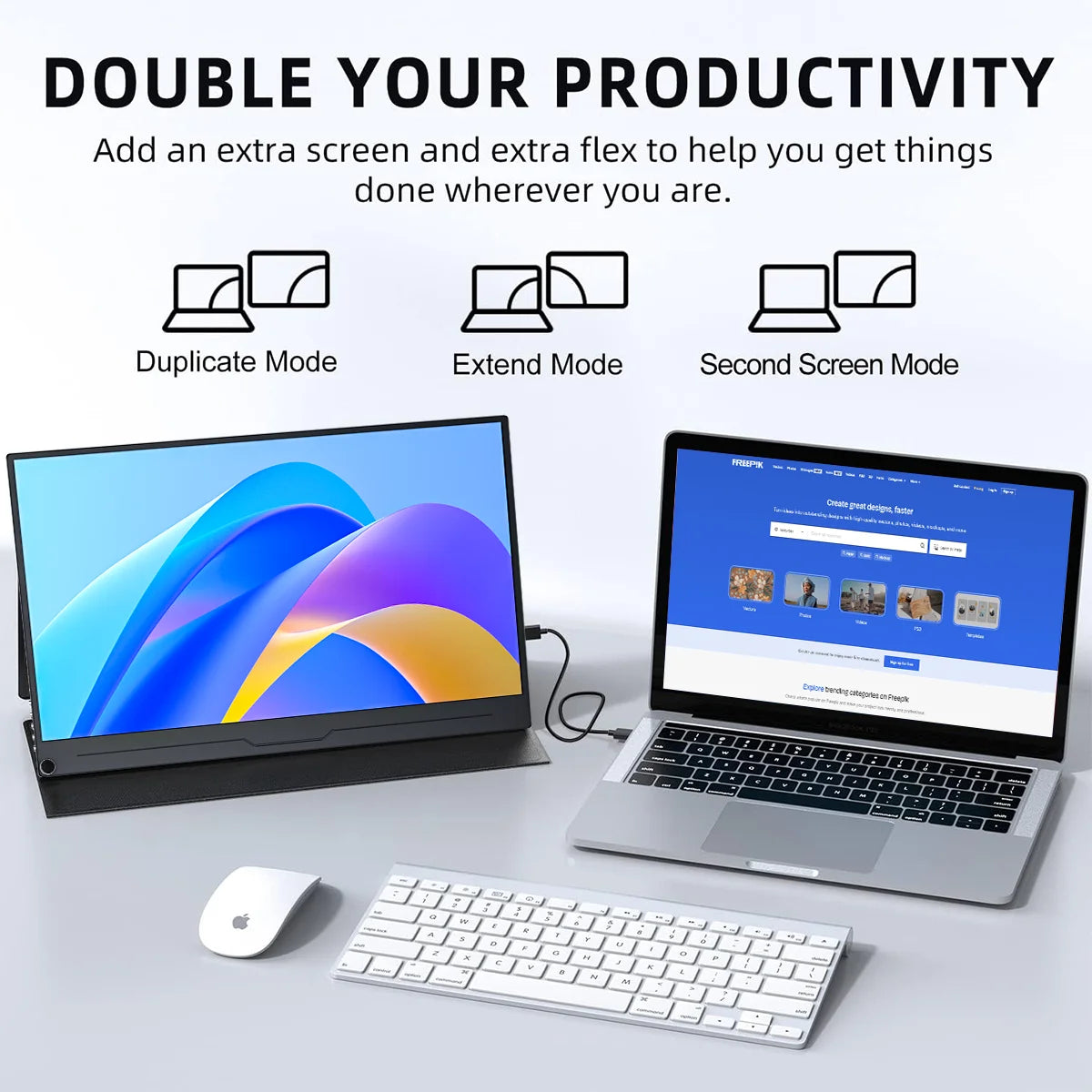 UNEW CX156-C | 15.6" 4K UHD Portable Monitor | 3840×2160 IPS | 100% sRGB | AMD FreeSync | Dual USB-C + HDMI
