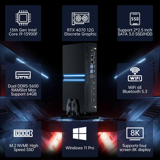 [QCG202602003]MSECORE Compact Gaming PC | Intel i9-13900F | RTX 4070 12GB | 32GB DDR5 | 1TB NVMe