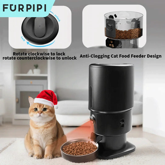 [QCAPF202603019]Furpipi Smart Automatic Pet Feeder — 5L | 2K HD Camera | 5G WiFi | App-Controlled