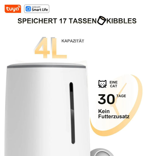 [QCAPF202603005]4L WiFi Smart Pet Feeder – Automatic Cat & Dog Food Dispenser with Stainless Steel Bowl