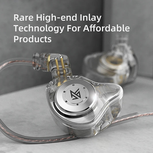 [QCHFE202603024]KZ EDX Pro — Wired In-Ear Monitor with 10mm Dynamic Driver, Detachable 2-Pin Cable & Transparent Shell