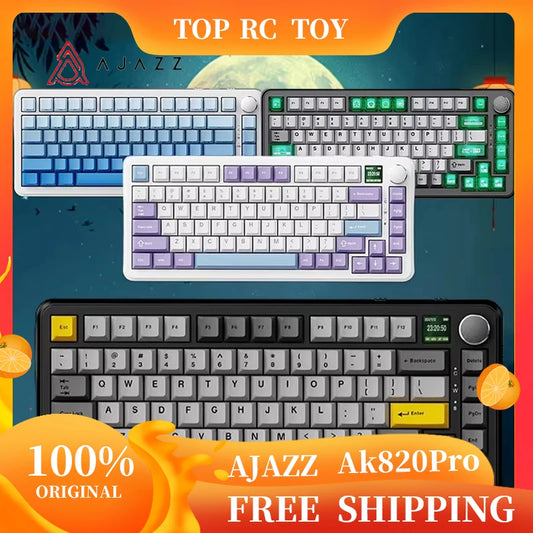 [QCGK202603013]AJAZZ AK820 Series — 75% Mechanical Keyboard | Choose Your Mode: Wired or Tri-Mode Wireless | Gasket | Hot-Swap | RGB