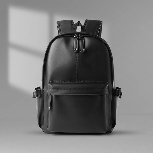 [QCBP202603011]Premium Leather Laptop Backpack – Luxury Anti-Theft Travel Bag for Professionals