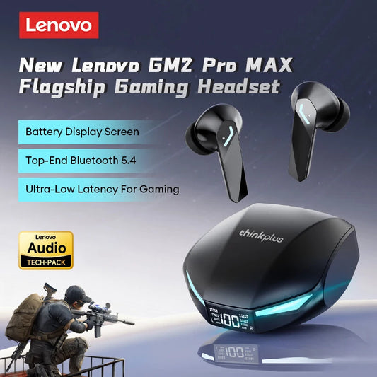 [QCEB202603021]Lenovo GM2 Pro Max — True Wireless Earbuds with ANC & Game Mode