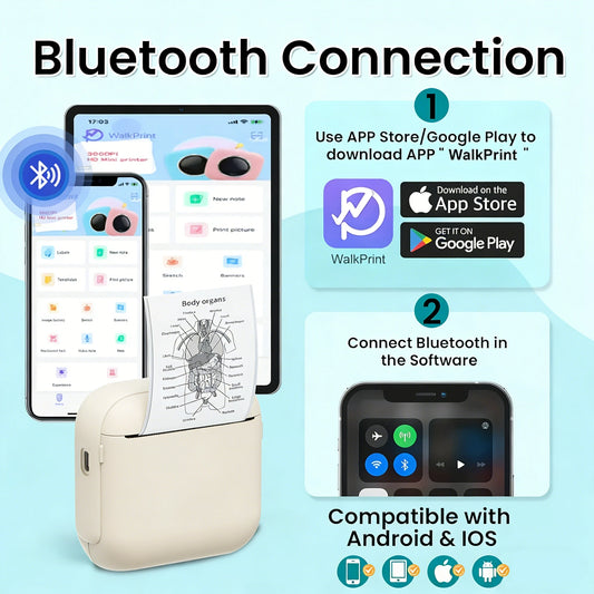 [QCMP202603020]Marklife 58mm Wireless Mini Thermal Printer — Portable Photo, Label & Memo Printer