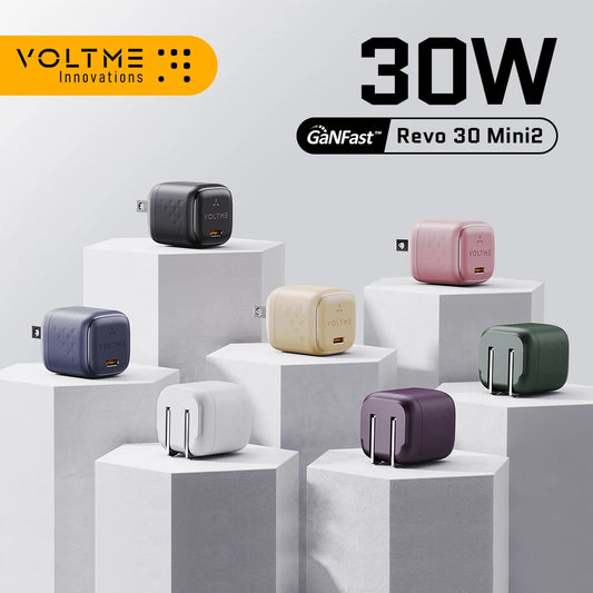 [QCUFC202603013]VOLTME Revo 30W Mini GaN Charger - Ultra-Compact Single-Port Fast Charging