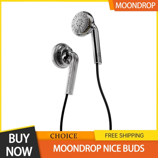 [QCHFE202603021]Moondrop Nice Buds — 15.4mm Large Dynamic Driver Flat-Head Wired Earbuds with Bass Boost